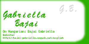 gabriella bajai business card